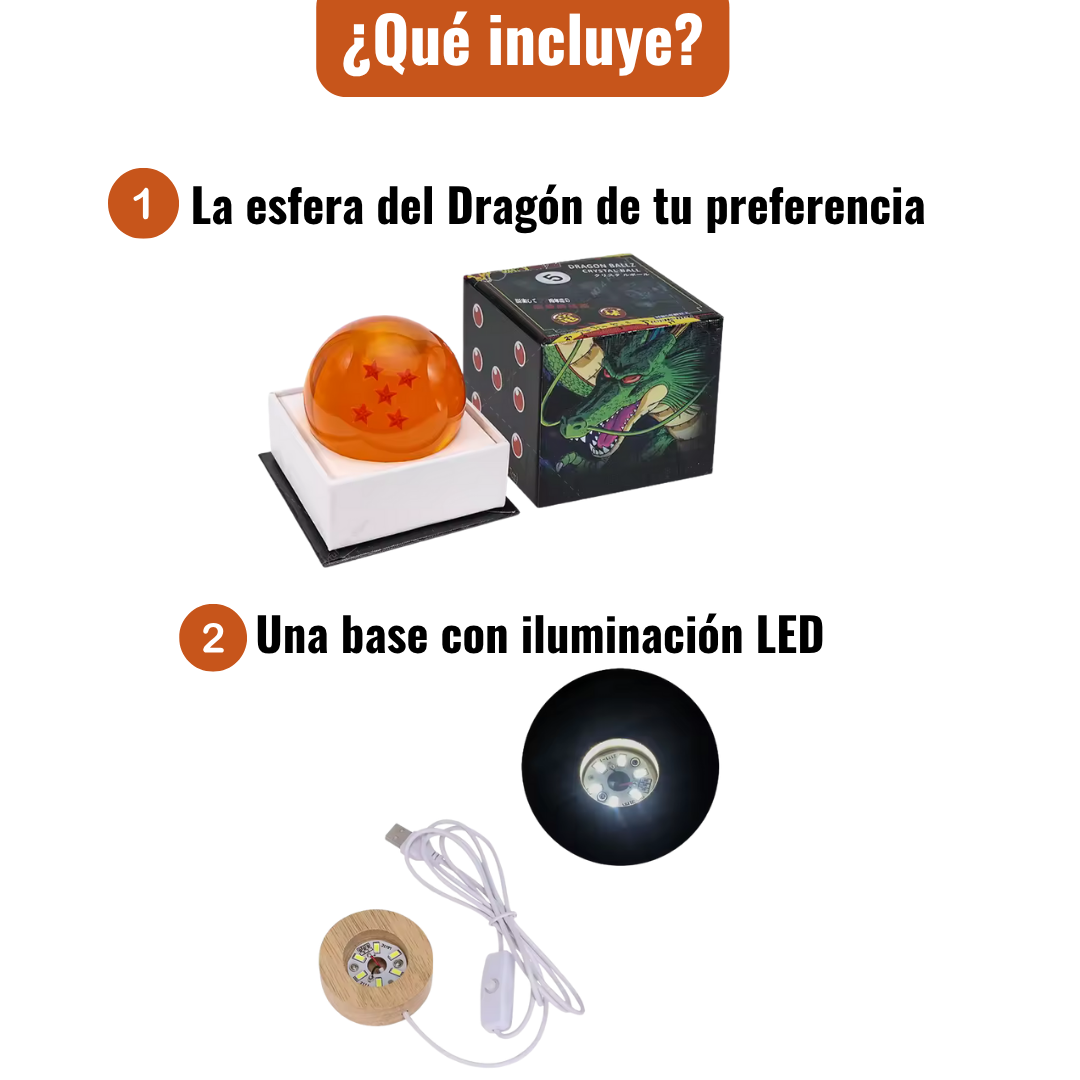 Esferas de Cristal con Base LED