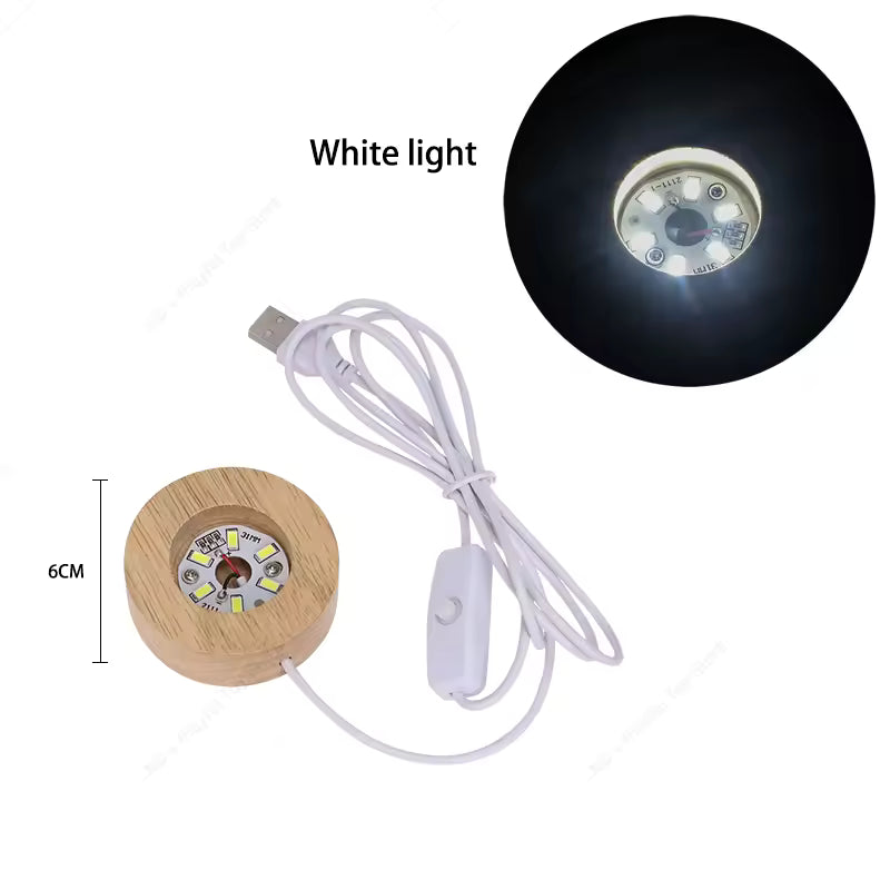 Esferas de Cristal con Base LED