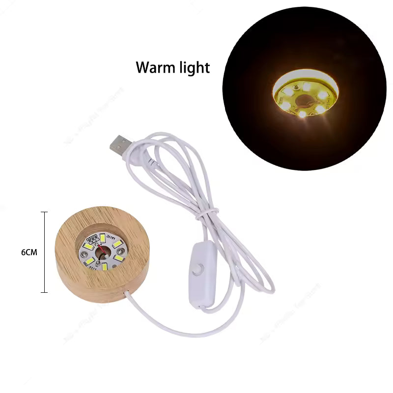 Esferas de Cristal con Base LED